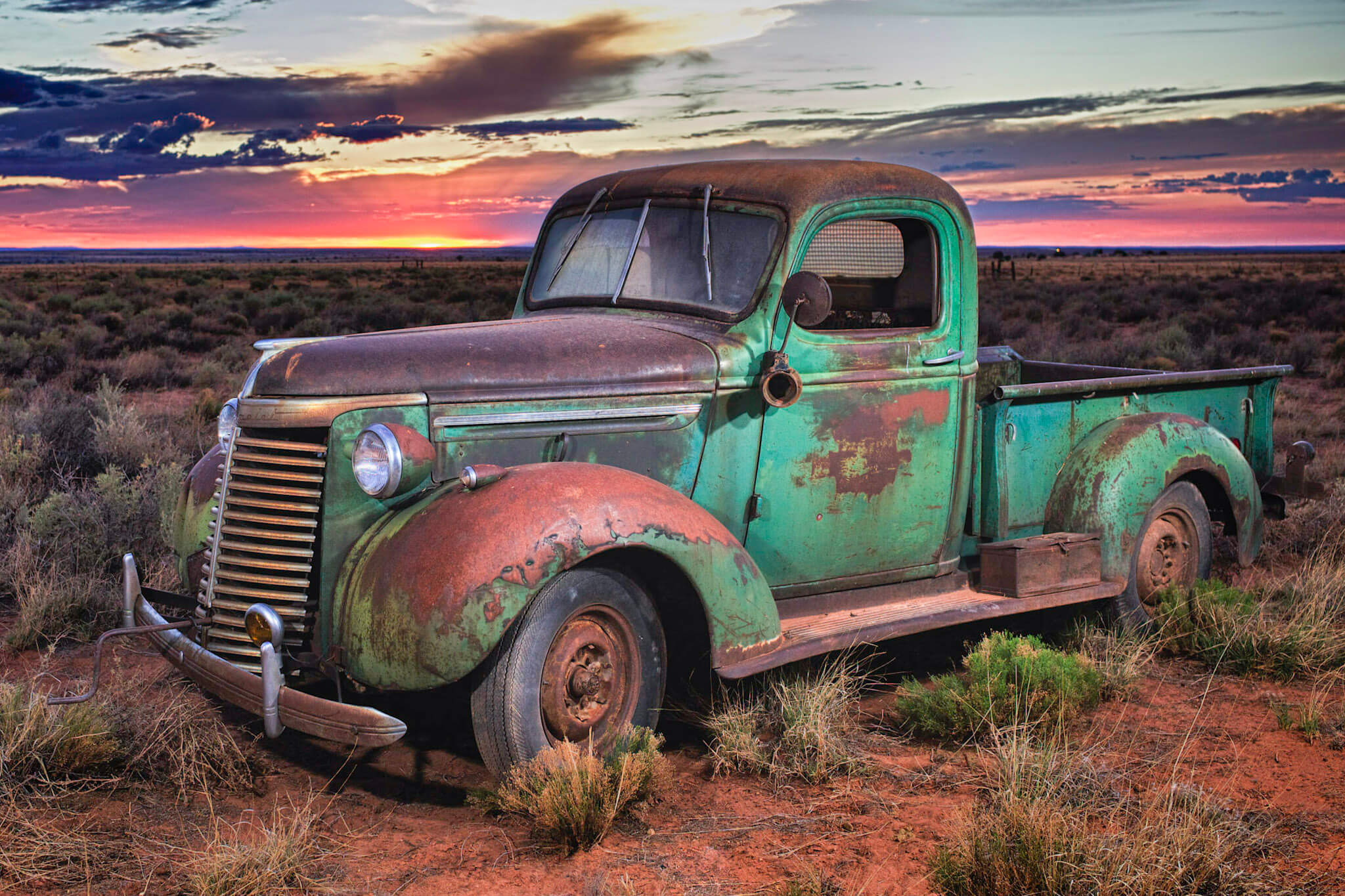 Green Truck by Guy Atchley